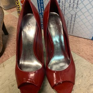 City Street Red Patent Leather Pumps